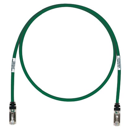 Panduit - Copper Patch Cord, Cat 6A, Green S/FTP C
