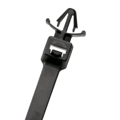 Panduit - Collier PLWP fixation ancre et ailette;132X4,8mm;PA 6.6;Noir UV;Cdt:100 (sachet)