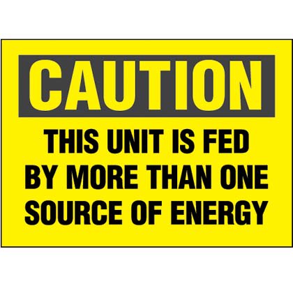 Panduit - Adhesive Sign, Polyester, 'Caution This.