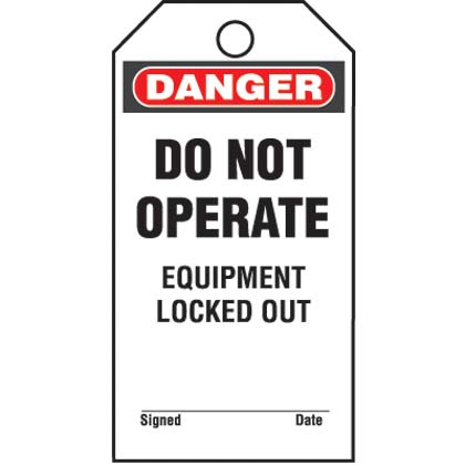 Panduit - Etiqu. consign."DANGER DO NOT OPERATE"+collier;76,2x146mm;25/cdt;Cdt.1