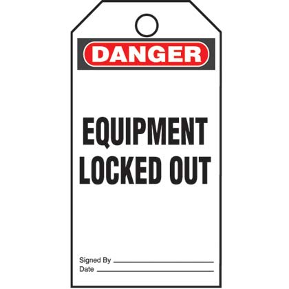 Panduit - Plastic Tag, 'Danger Equipment Locked Ou