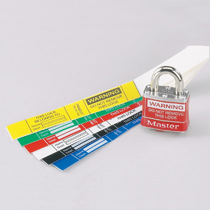 Panduit - Etiquette rouge pour identification de cadenas PSL-6;25/cdt.; Cdt.1