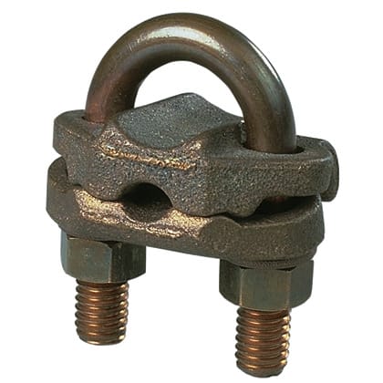 Panduit - Bronze Grounding Clamp, U-Bolt, #8 SOL-#