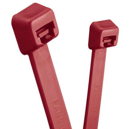 Panduit - Collier serrage Pan-Ty;99X2,5mm;Halar (-60°C à 125°C ) bordeaux résistant aux ra