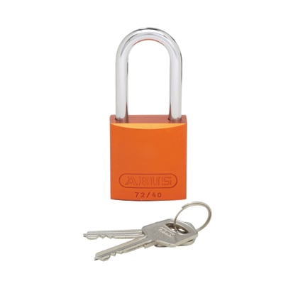 Panduit - Aluminum Body Padlock, Long Shackle, Ora