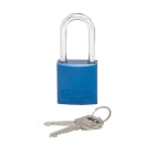 Panduit - Aluminum Body Padlock, Long Shackle, Blu