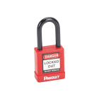 Panduit - Cadenas isolé non conducteur; hauteur anse 38,1mm; diamètre anse 6,6mm; rouge; r