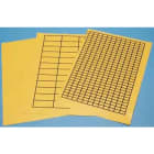 Panduit - Etiqu. vinyle adhés.;jaune cadre noir;19,1x11mm;impr.DOTMATRIX;240/page; Cdt.25p