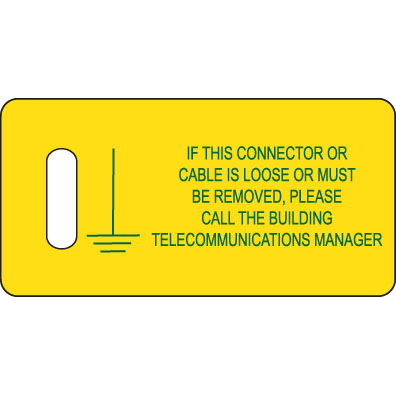 Panduit - Network Building Ground Tag, 2.75"x1.38"