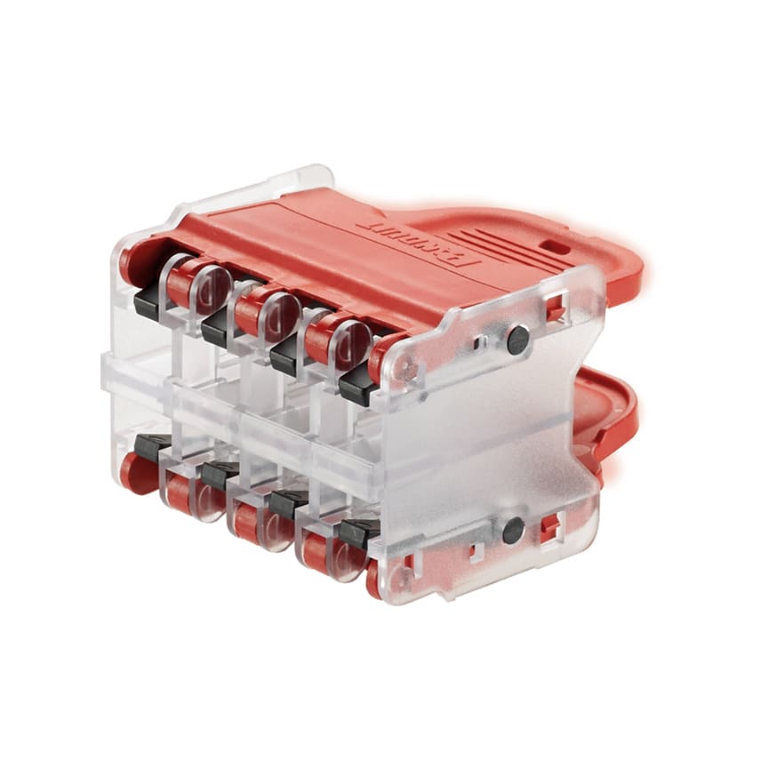 Panduit - QN Plug Pack Housing, 8 pack, Red