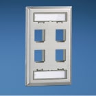 Panduit - NK 4-port, single gang, stainless steel,