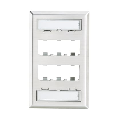 Panduit - Faceplate, 6 Port, Single Gang, Classic,