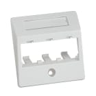 Panduit - Faceplate, 3 Port, 55x55mm, Sloped, Arct