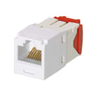 Panduit - Module jack avec cadre de montage Mini-Com? UTP RJ45,Cat 5e,TG,Blanc,Qté:1