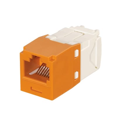 Panduit - Module jack Mini-Com? à clé UTP RJ45 Cat 6,TG,Orange,Qté:1