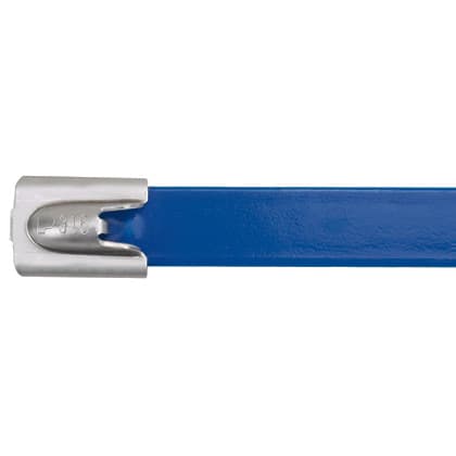 Panduit - Collier MLTFC inox 316 entiere. recouvert;362x7,9mm;Polyester bleu;1112N;Cdt:50