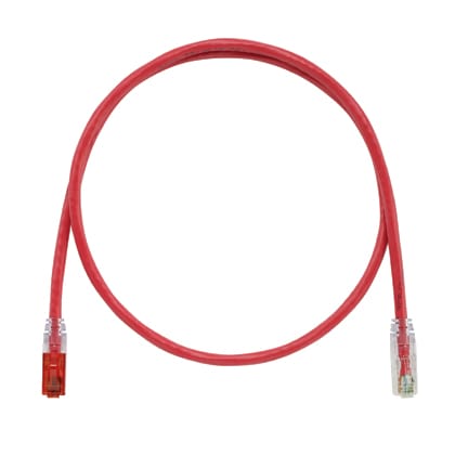 Panduit - Keyed Copper Patch Cord, Cat 6, Red UTP