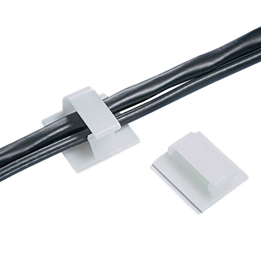 Panduit - Clip adhésif avec entrée en biseau pour diamètre max 19,0mm;P.A6.6;Noir;Cdt.200