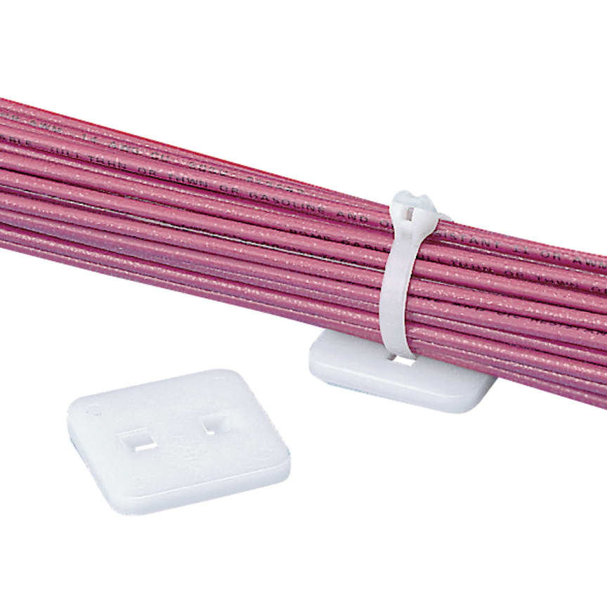 Panduit - Embase bas profil pour Attache de 4,6max; adhésif à fournir;P.A 6.6;Nat;Cdt.100;