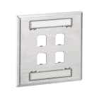 Panduit - Faceplate, 4 Port, Double Gang, Classic,
