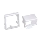 Panduit - Plastron Angulaire 45x45 - 2 ports avec Volet - Noir - Livré en 2 parties