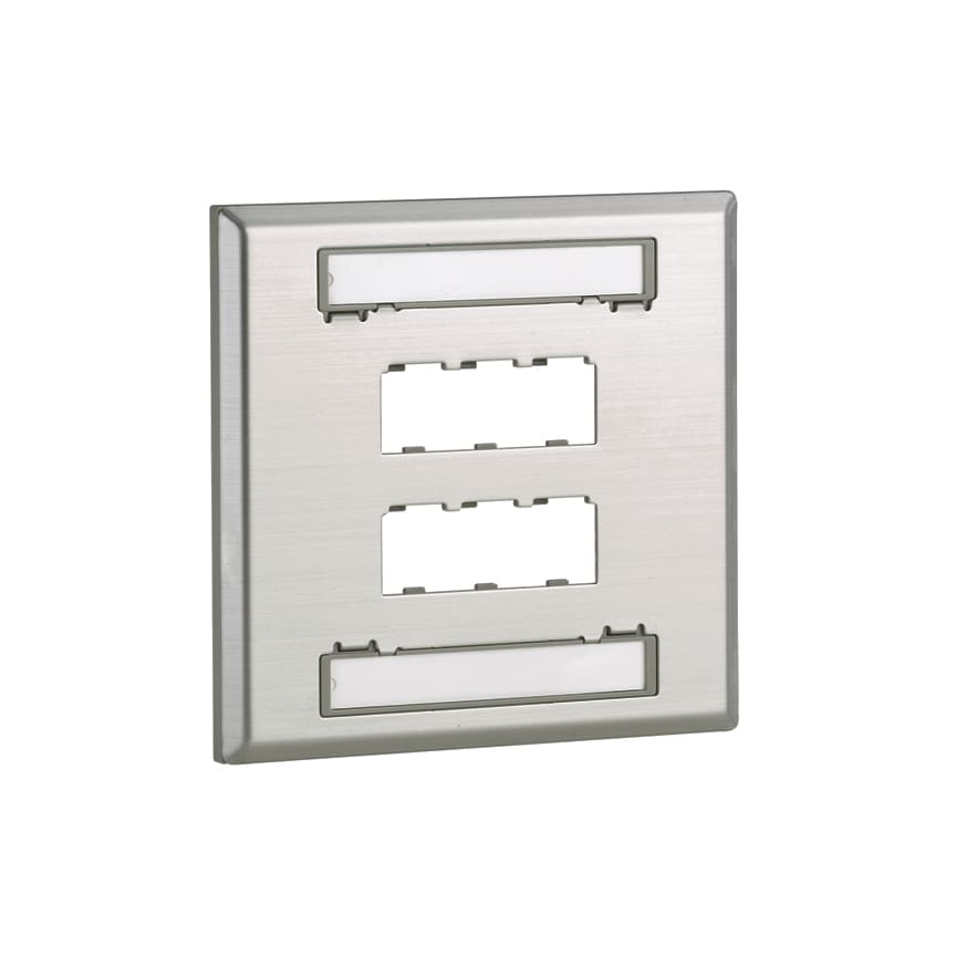Panduit - Faceplate, 6 Port, Double Gang, Classic,
