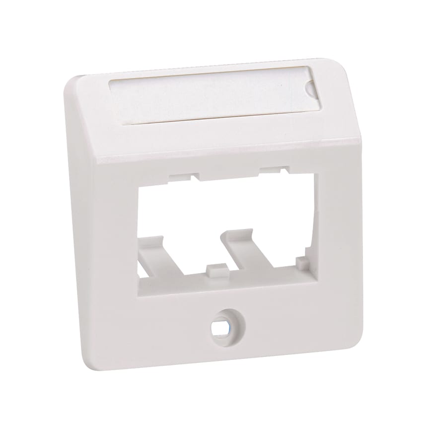 Panduit - Faceplate, 2 Port, 50x50mm, Sloped, Arct