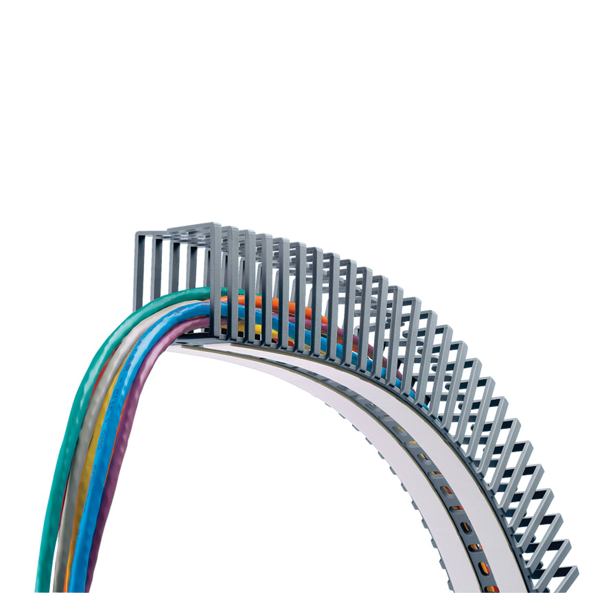 Panduit - Goulotte souple fendue adhésivée;polypro gris clair;50X50x500mm; Cdt.70