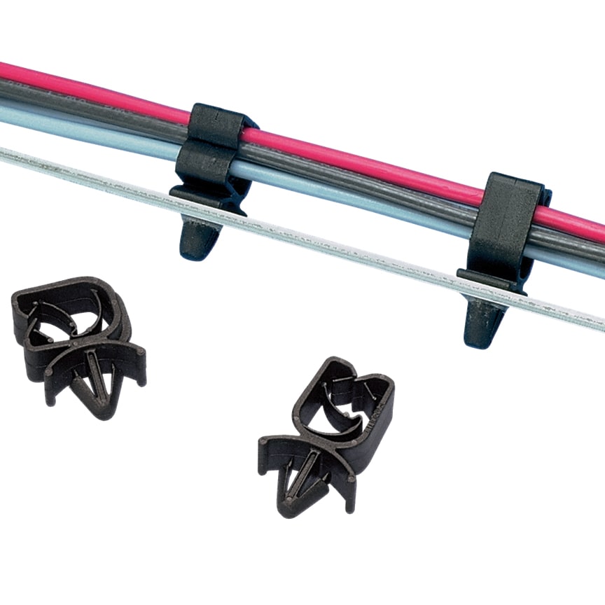 Panduit - Clip encliquetable horizontal diamètre faisceau 6-16mm;PA 6.6 UV Noir;Cdt100