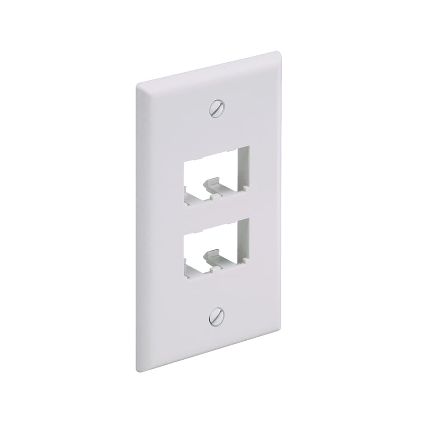 Panduit - Faceplate, 4 Port, Classic, Off White