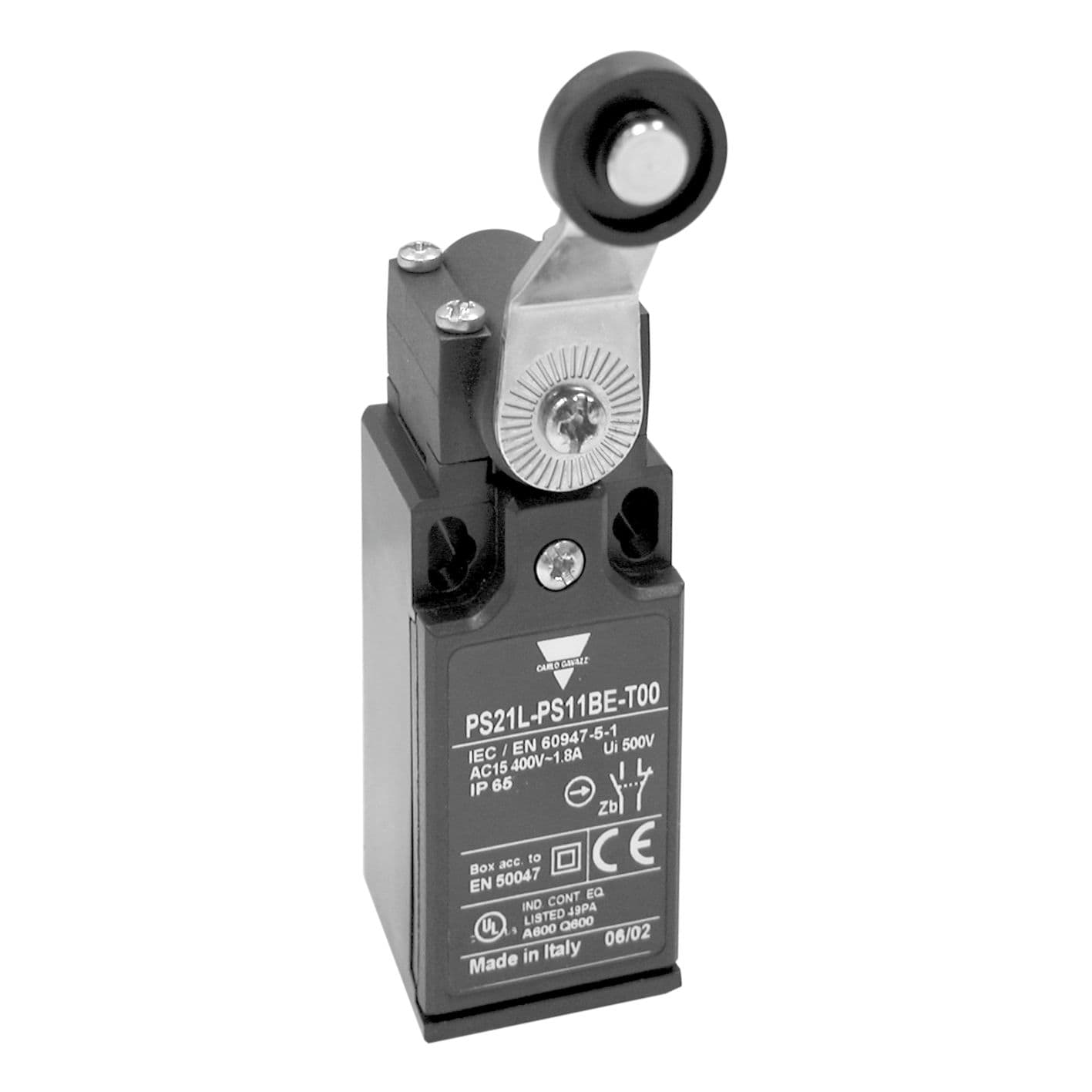 Carlo Gavazzi - Fin de course 30mm-PG13,5- Action lente 2NO -   Levier coudé galet nylon-IP65