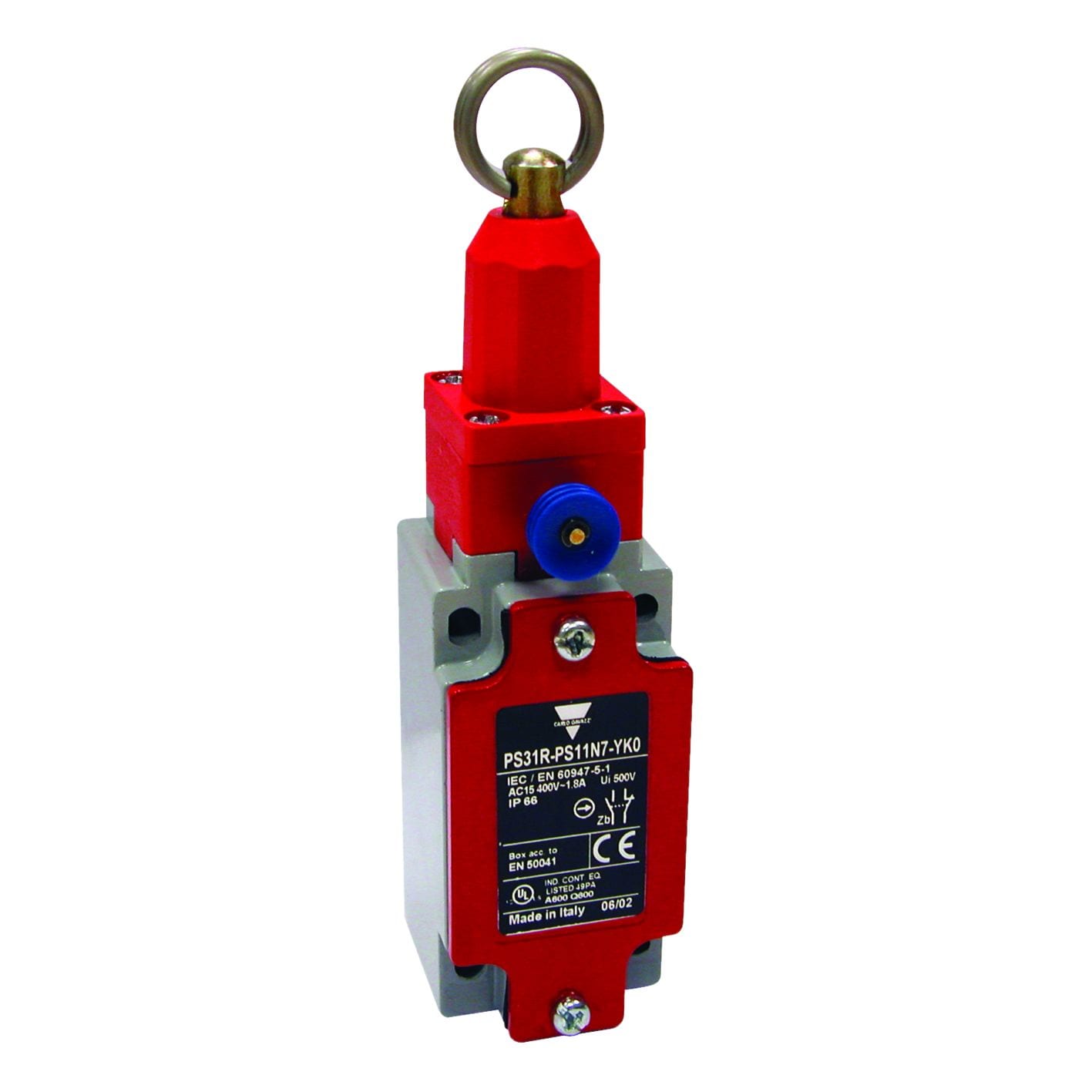 Carlo Gavazzi - Fin de course 40mm de sécurité avec réarmement-Action lente 1NO+1NF -Métal -IP65