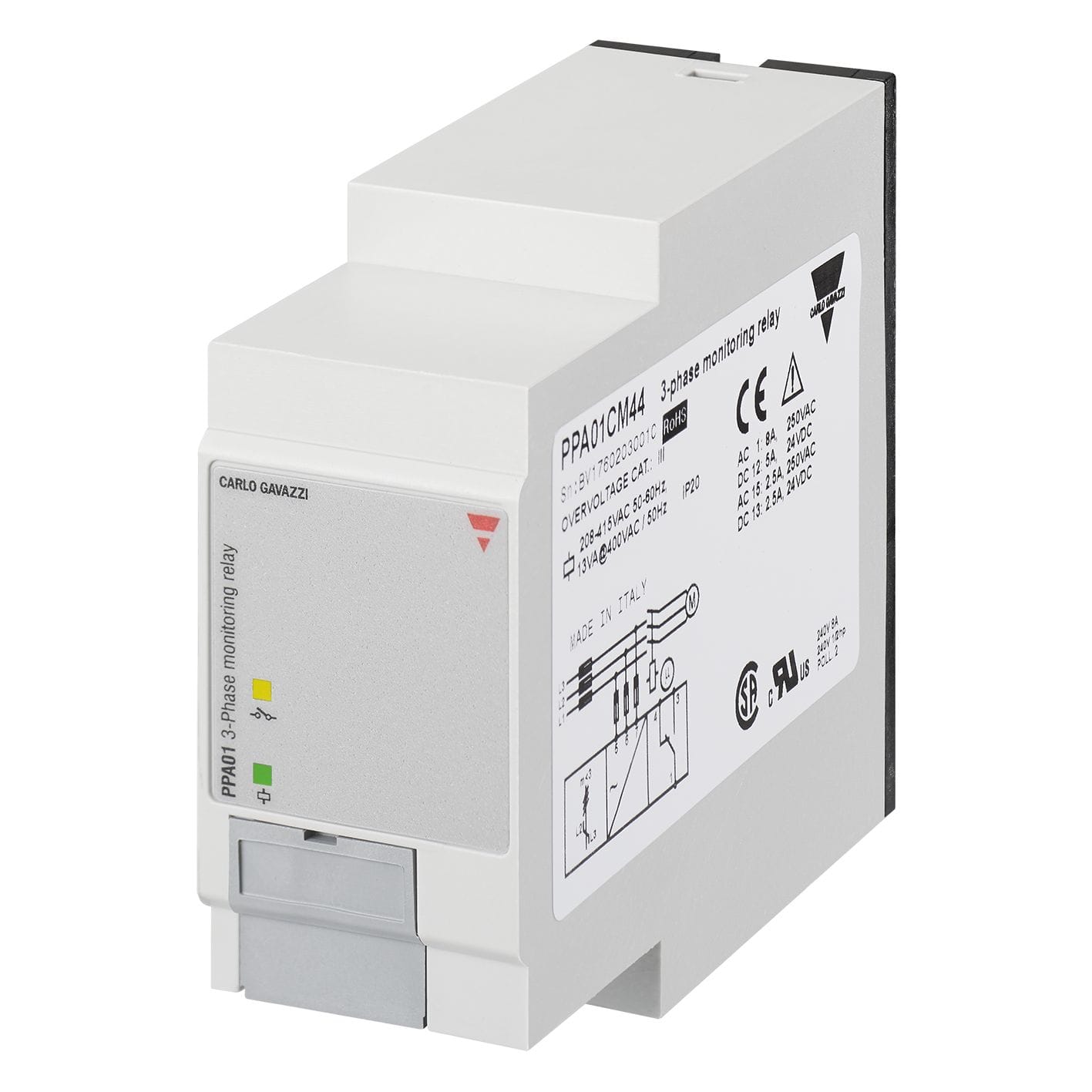 Carlo Gavazzi - Relais de contrôle ordre et perte de phase -3 Phases - Mesure: 208-415Vca