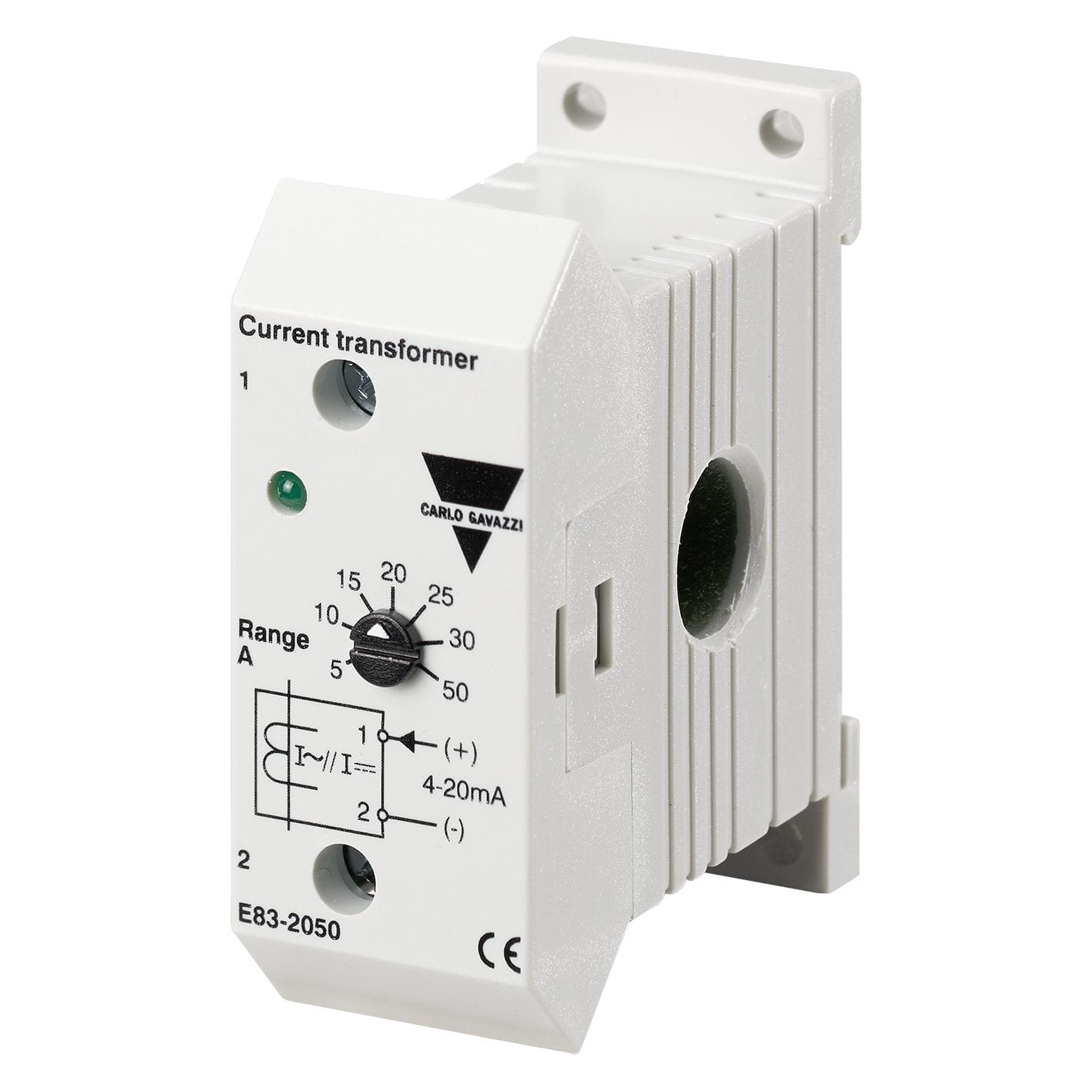 Carlo Gavazzi - convertisseur alternatif, 7 plages d'entrée jusqu'à 50A, sortie anal 4-20 mA DC