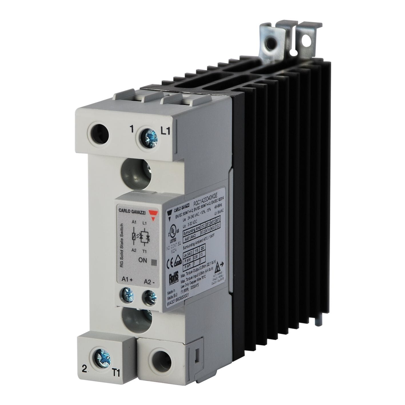 Carlo Gavazzi - Contacteur statique 1ph cmd ca zero de tension 600V 40A