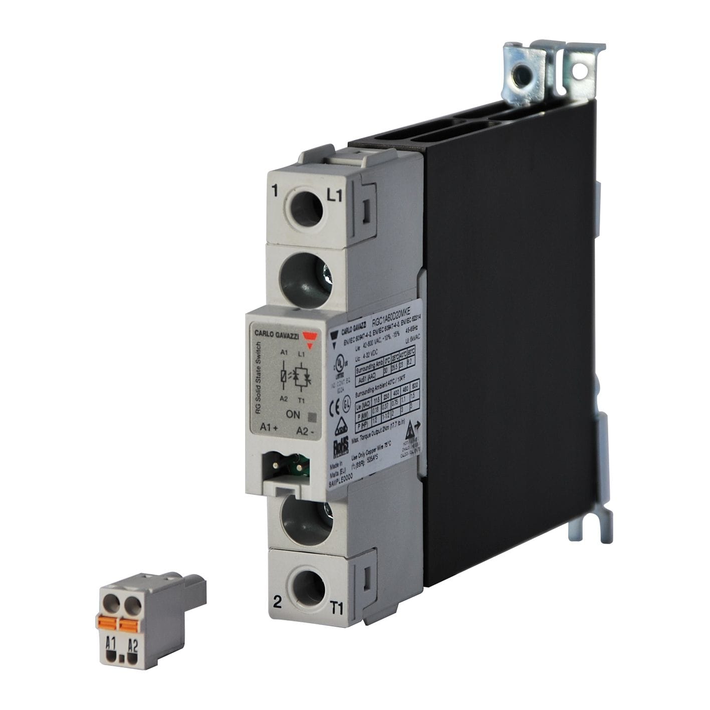 Carlo Gavazzi - Relais statique 1Ph 30A 600Vac -zéro de tension - Cde : 20-275VCa/24-190 Vcc MKE