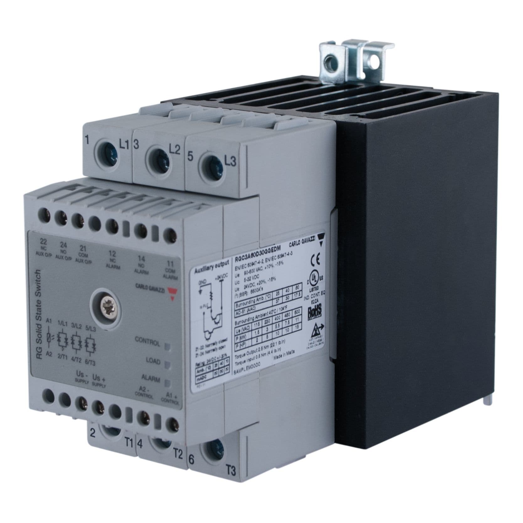 Carlo Gavazzi - Contacteur statique 3ph 600V cmd cc zero de tension 3x30A contrôle de charge