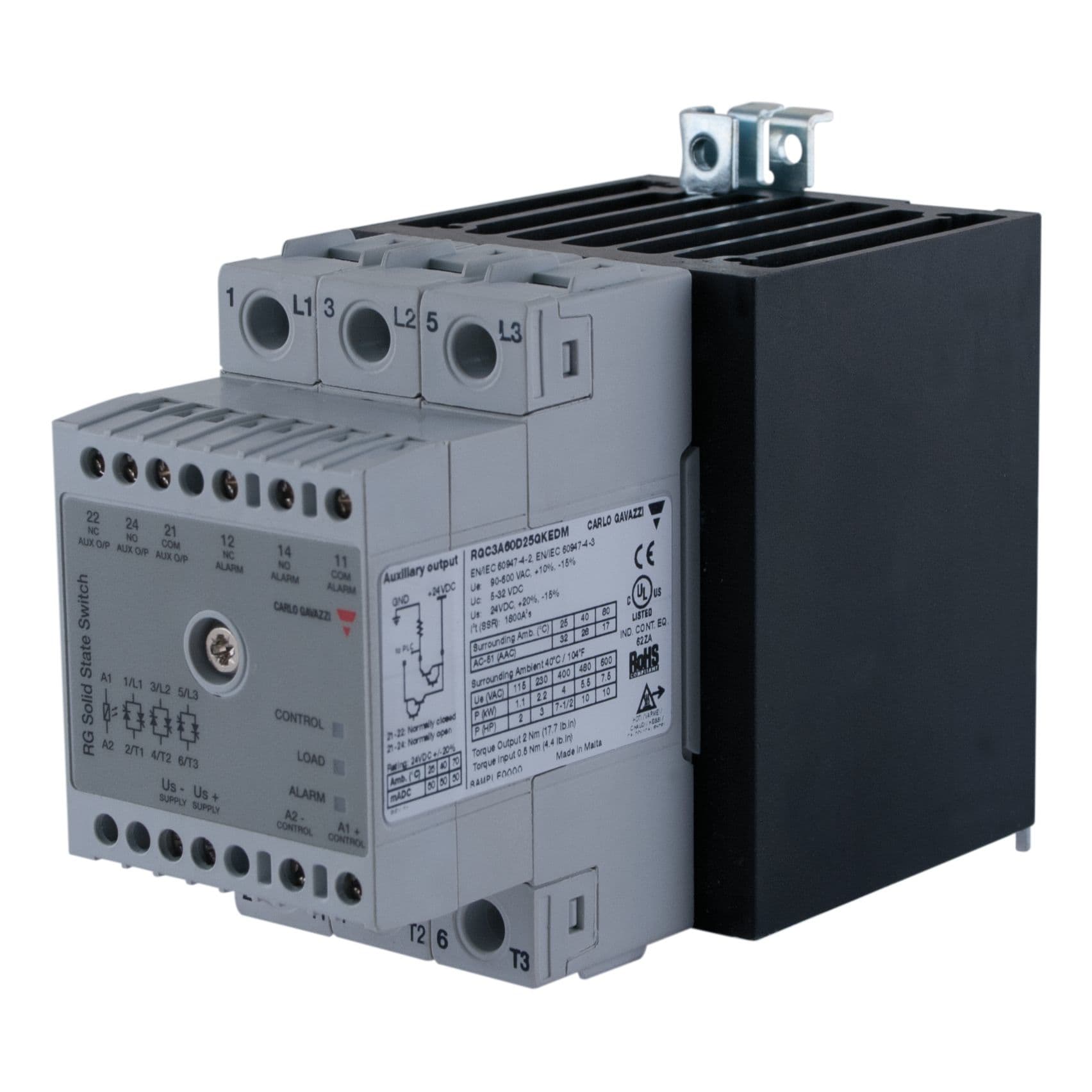 Carlo Gavazzi - Contacteur statique 3ph 600V cmd cc zero de tension 3x25A contrôle de charge