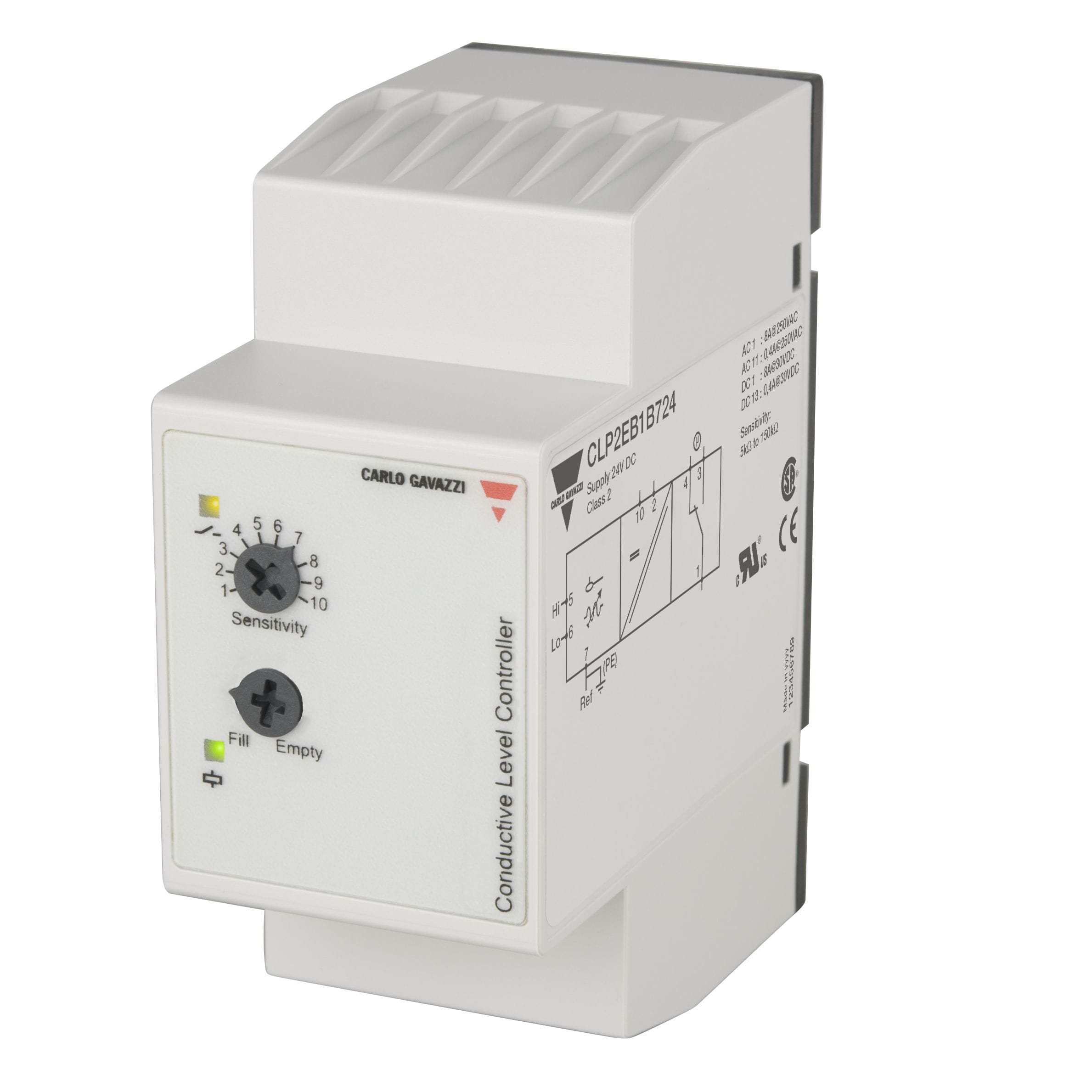 Carlo Gavazzi - Relais de niveau vidange ou remplissage - Sensibilité: 5?150K? - 24Vcc 2+réf