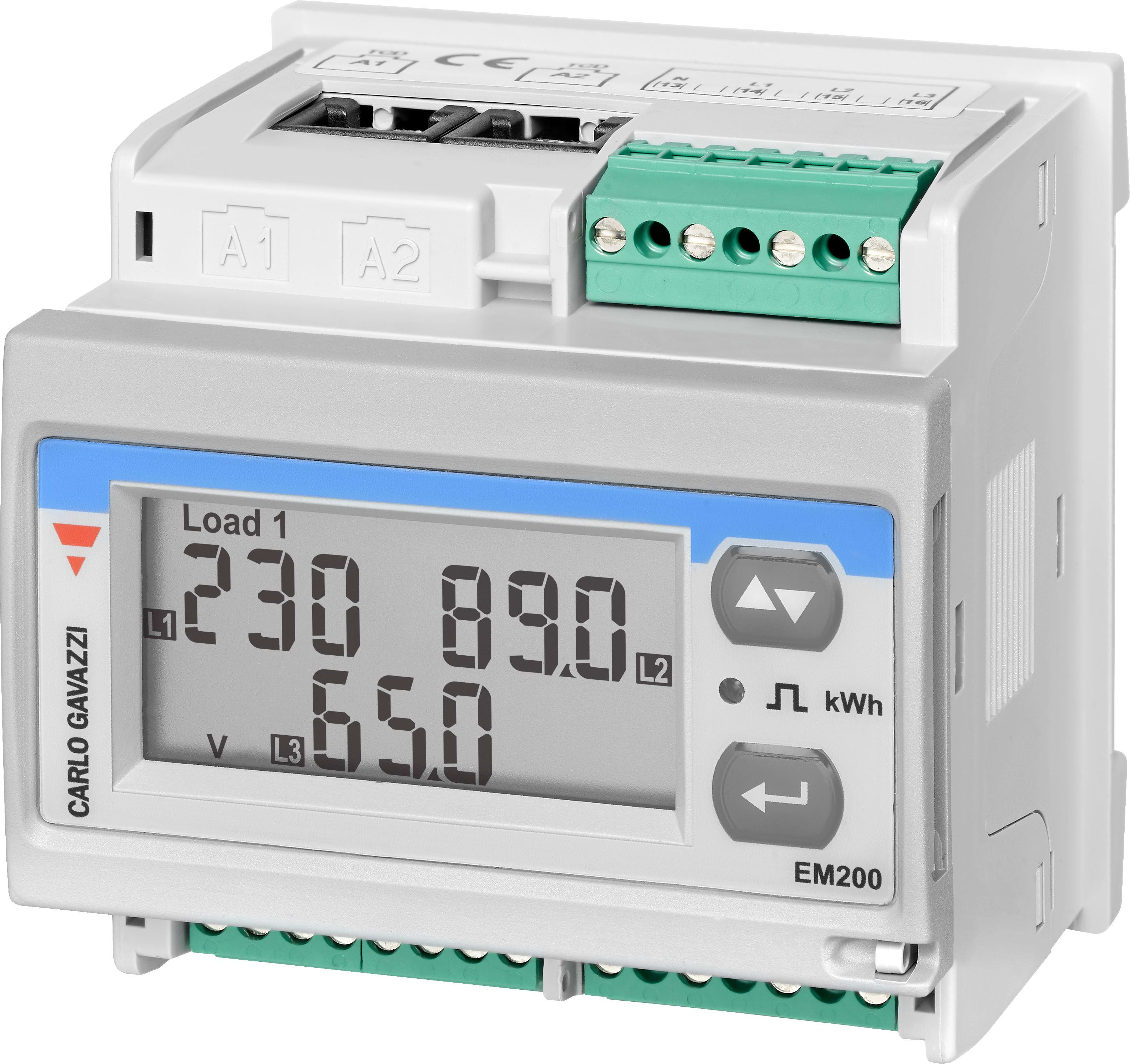 Carlo Gavazzi - Compteur d'énergie 2x3Ph+N ou 6x1Ph+N pour tore TCD_X/TCD0W 2 ports RS485 simple