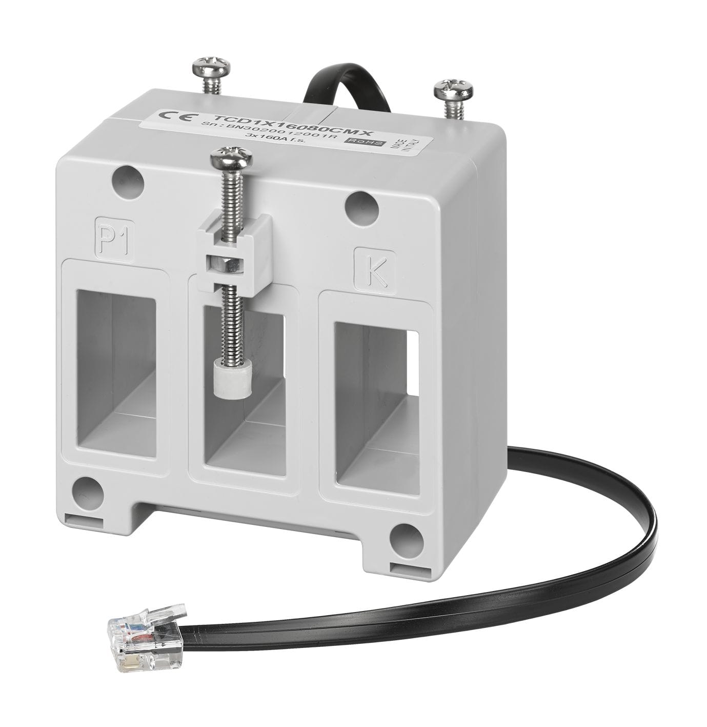 Carlo Gavazzi - Transformateur de courant traversant 3Ph 160A - Câble 80cm -Pour compteur EM270