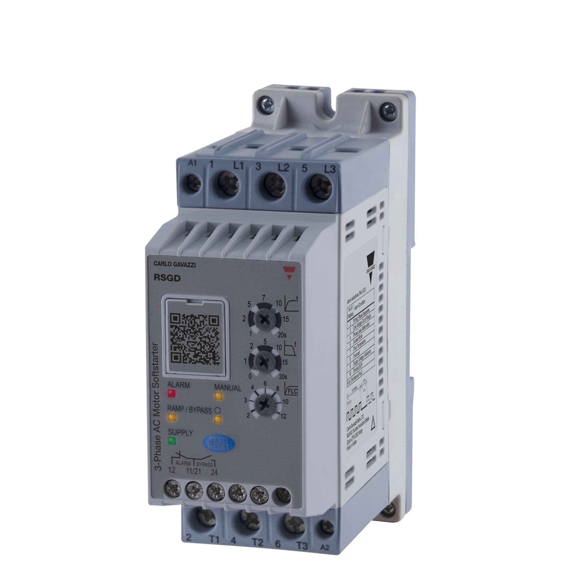 Carlo Gavazzi - Démarreur progressif 2PH 220-400V 12A 24V I/P