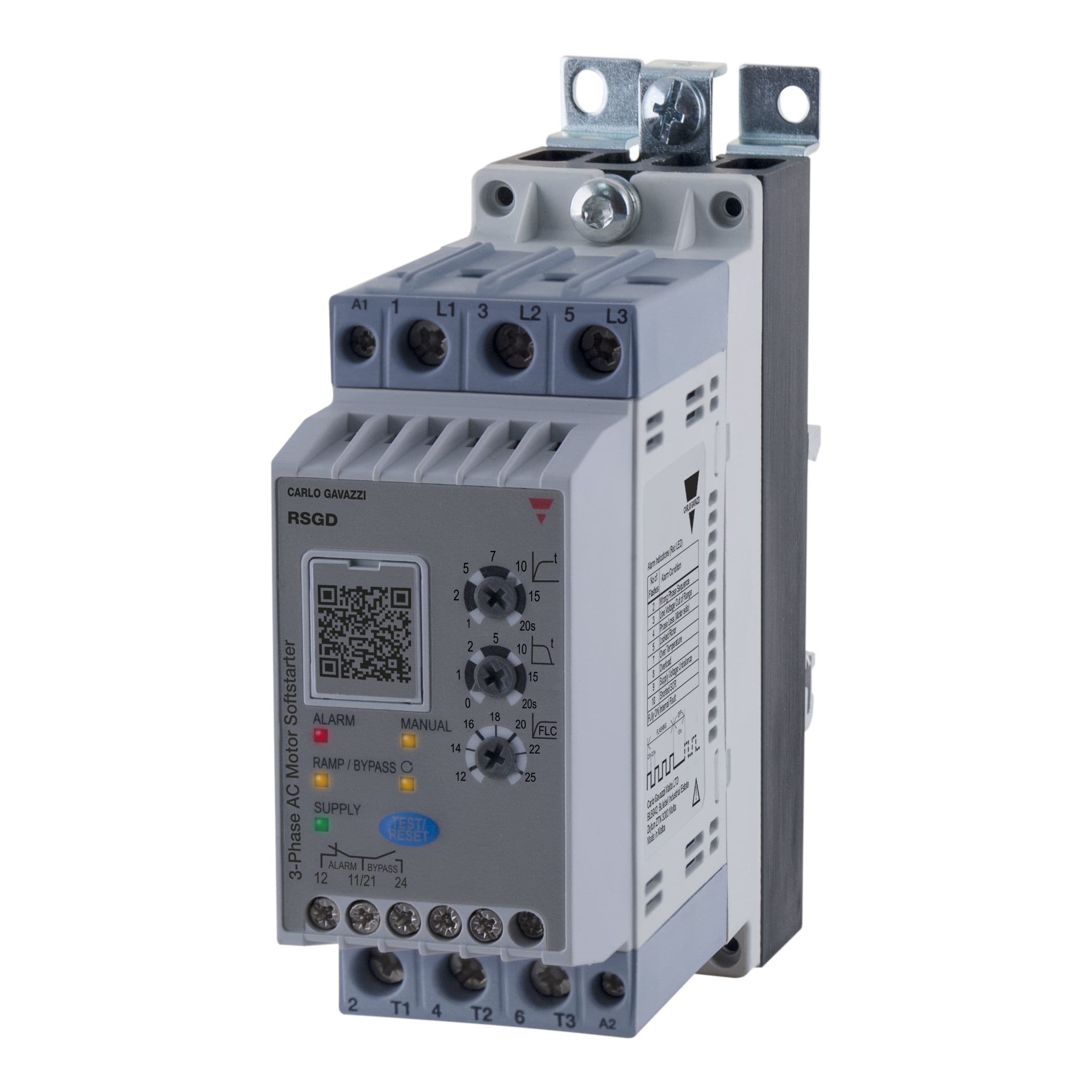 Carlo Gavazzi - Démarreur progressif 2PH 220-400V 25A 110-400V I/P + O/L