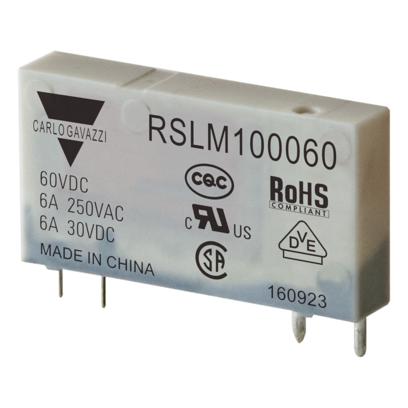 Carlo Gavazzi - Relais industriel électromécanique fin contact NO 6A 250Vca/30Vcc, bobine 60Vcc
