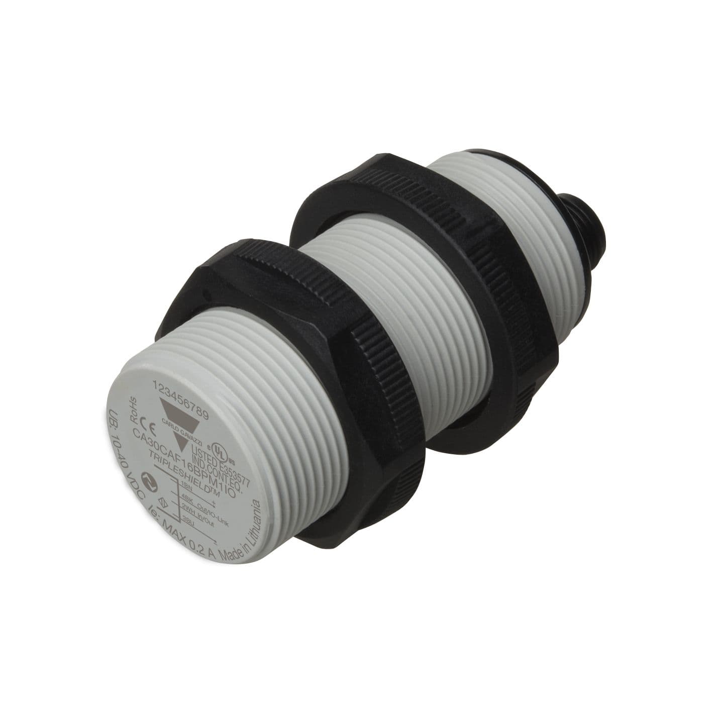 Carlo Gavazzi - Détecteur capacitif plastique noyable portée 16mm M30 IO-Link, connecteur