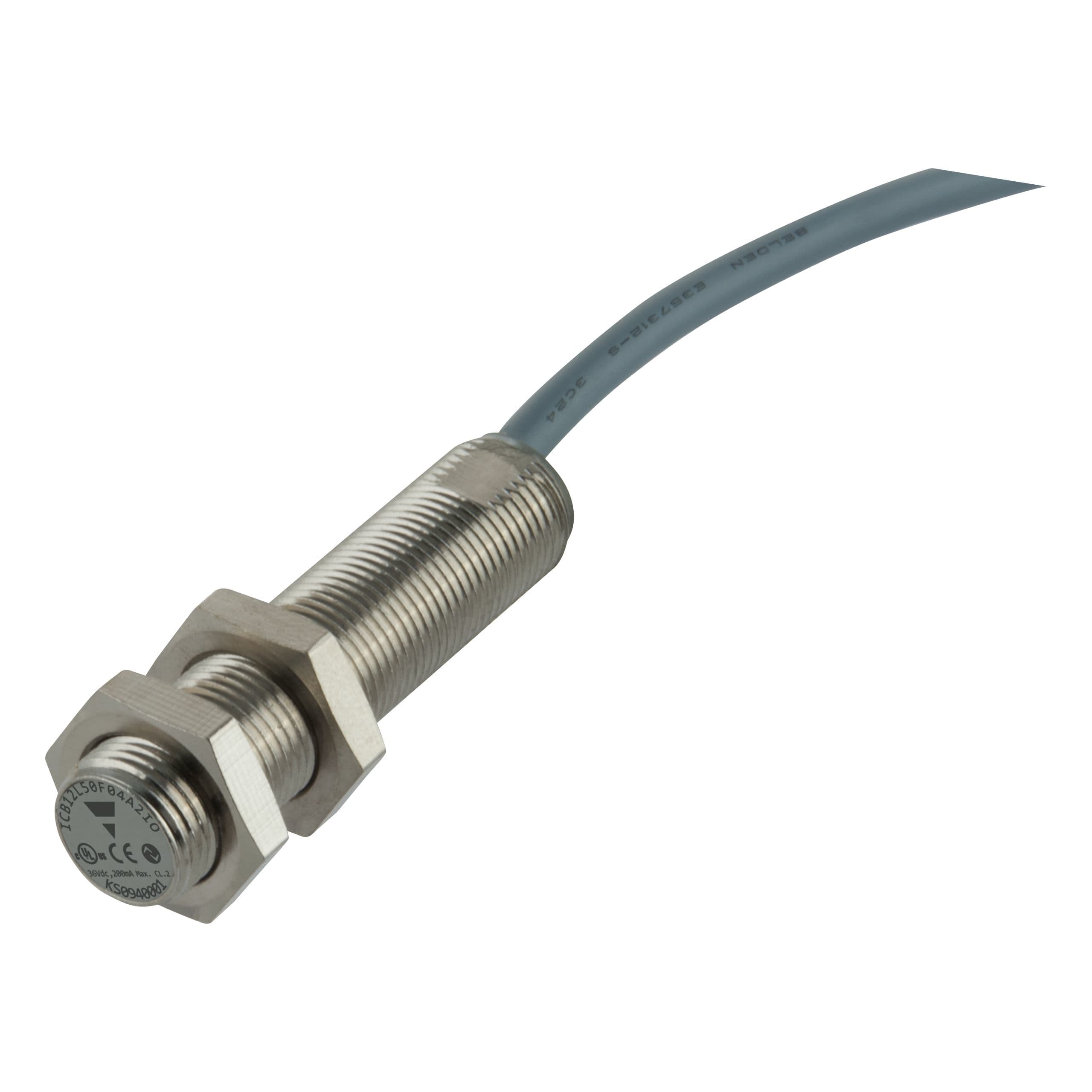 Carlo Gavazzi - Détecteur inductif laiton nickelé M12 long noyable IO-Link, cable