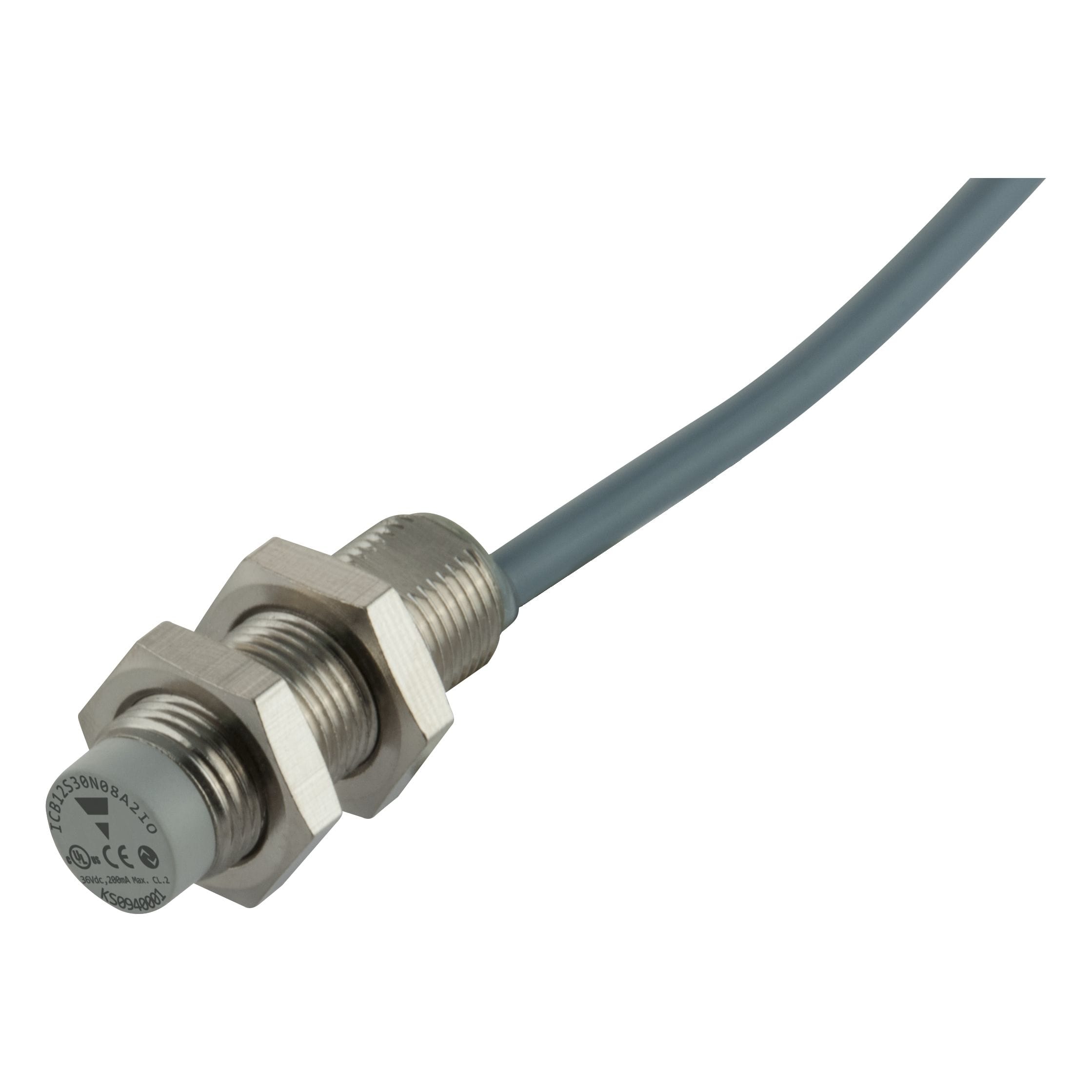 Carlo Gavazzi - Détecteur inductif laiton nickelé M12 court non-noyable IO-Link, cable