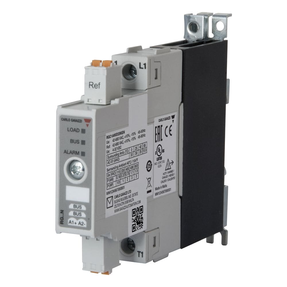 Carlo Gavazzi - Relais statique 1ph 600Vca cmd 25A zéro de tension cde 4-32Vcc intégration NRG