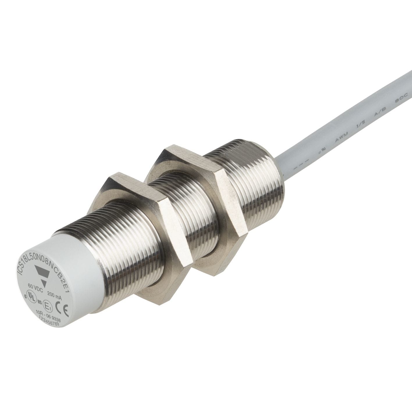 Carlo Gavazzi - Détecteur inductif M18 court 14mm non noyable PNP NC, 8-60vcc câble 2m Homolo E1
