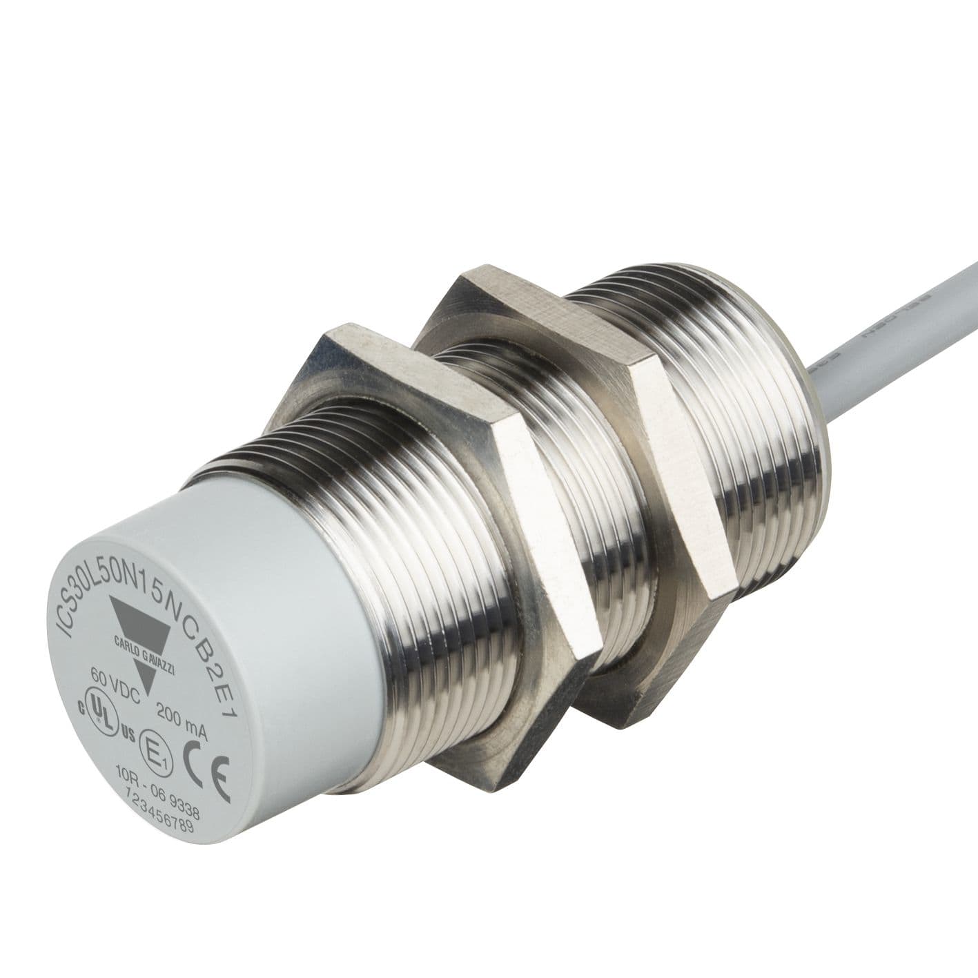 Carlo Gavazzi - Détecteur inductif M30 court 22mm non noyable PNP NC, 8-60vcc câble 2m Homolo E1